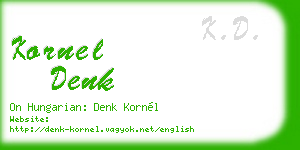 kornel denk business card